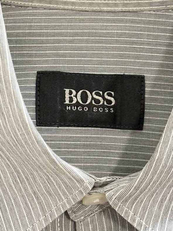 vintage hugo boss pinstripe dress shirt - good market thrift store