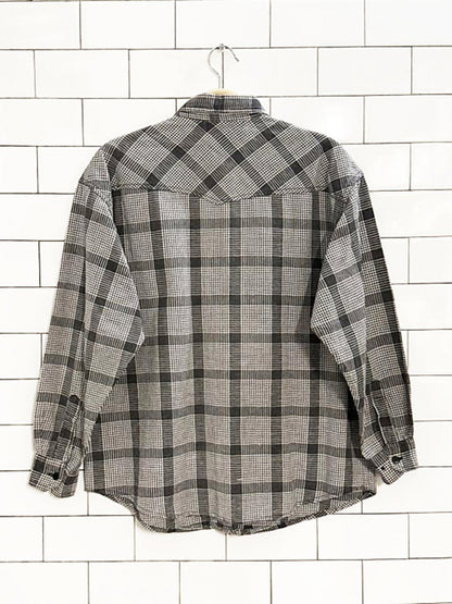 vintage ice fire western plaid full button shirt - good market thrift store
