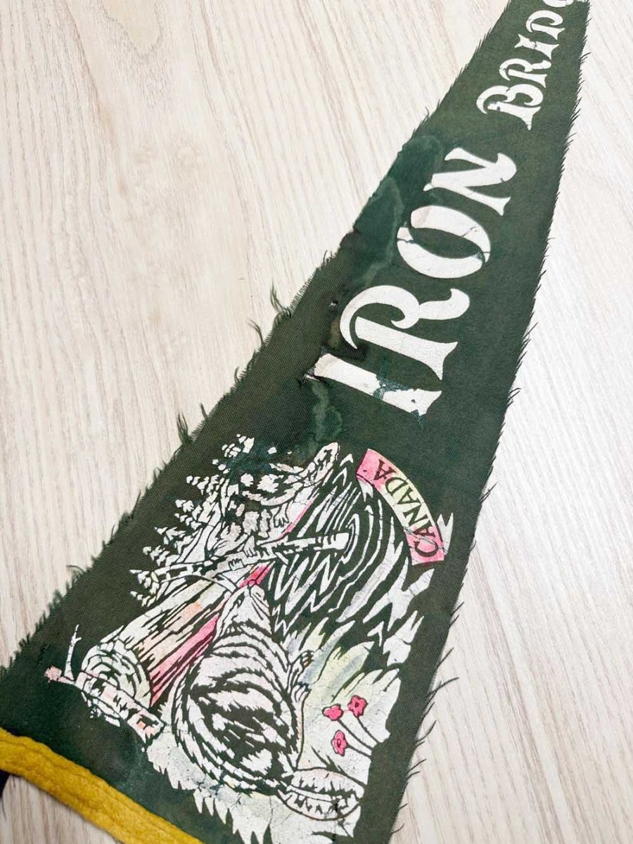 vintage iron bride canada pennant - good market thrift store