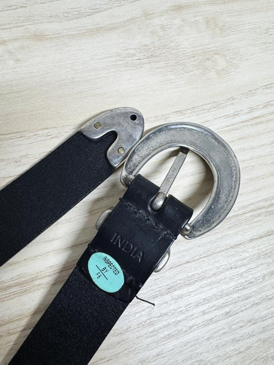 vintage italian leather western tip belt | made in India - good market thrift store
