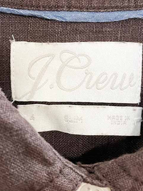 vintage j crew x baird mcnutt 100% irish linen full button shirt | made in india - good market thrift store
