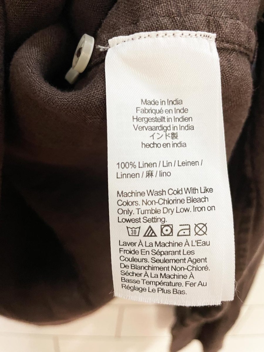 vintage j crew x baird mcnutt 100% irish linen full button shirt | made in india - good market thrift store