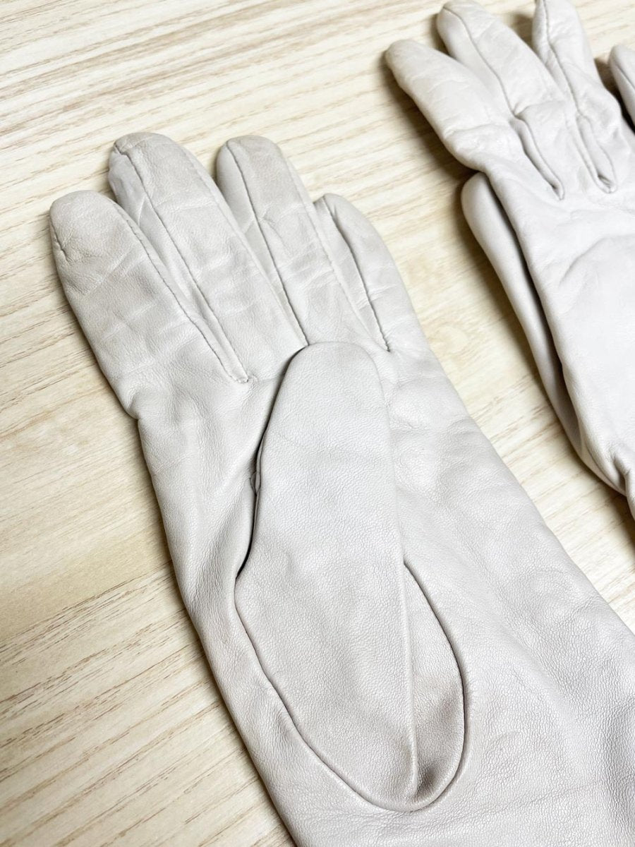 vintage jacobsons butter leather gloves | cashmere lining - good market thrift store