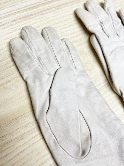 vintage jacobsons butter leather gloves | cashmere lining - good market thrift store