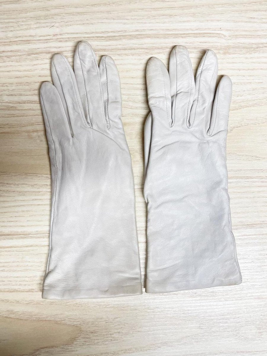 vintage jacobsons butter leather gloves | cashmere lining - good market thrift store