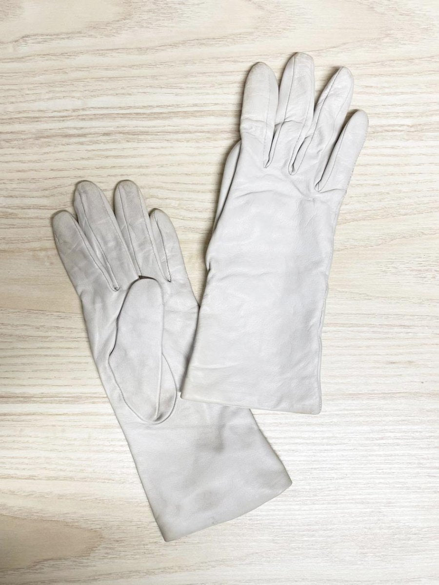 vintage jacobsons butter leather gloves | cashmere lining - good market thrift store