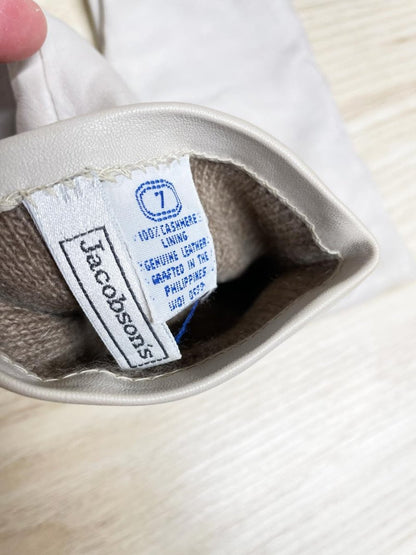 vintage jacobsons butter leather gloves | cashmere lining - good market thrift store