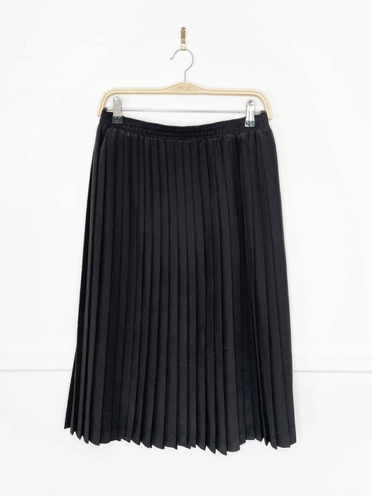 vintage jamboree new york sateen pleated midi skirt | made in USA - good market thrift store