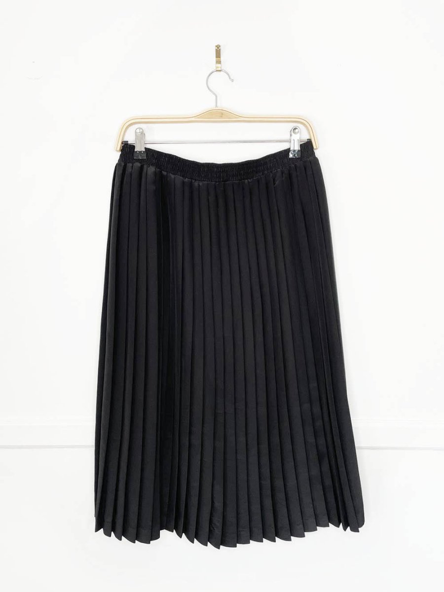 vintage jamboree new york sateen pleated midi skirt | made in USA - good market thrift store