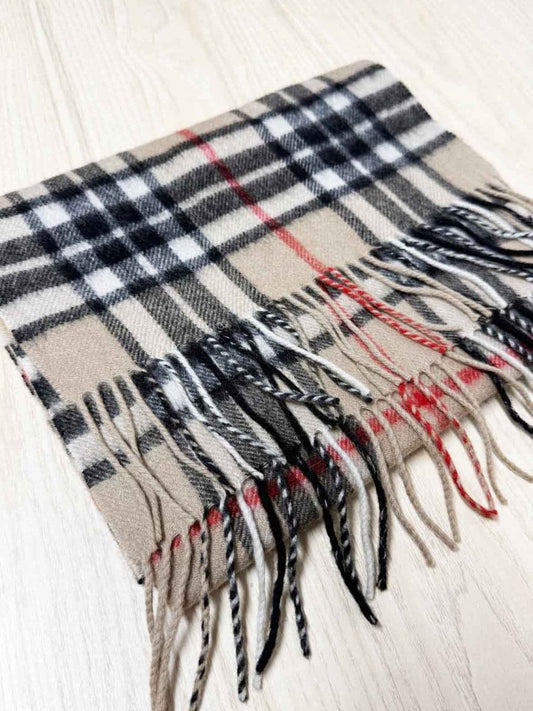 vintage james pringle weavers 100% wool tartan fringe scarf - good market thrift store