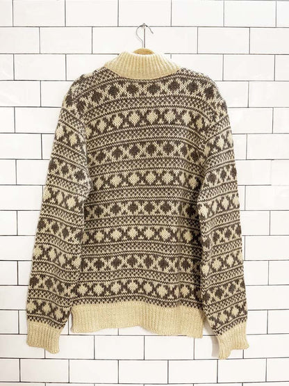 vintage jantzen 100% wool fair isle knit sweater | made in Canada - good market thrift store