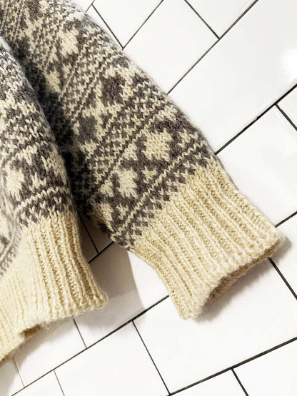 vintage jantzen 100% wool fair isle knit sweater | made in Canada - good market thrift store