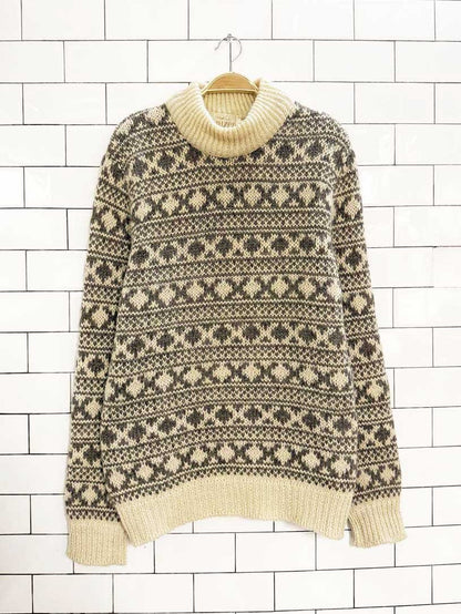 vintage jantzen 100% wool fair isle knit sweater | made in Canada - good market thrift store