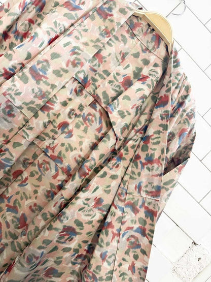 vintage japanese floral taffeta kimono - good market thrift store