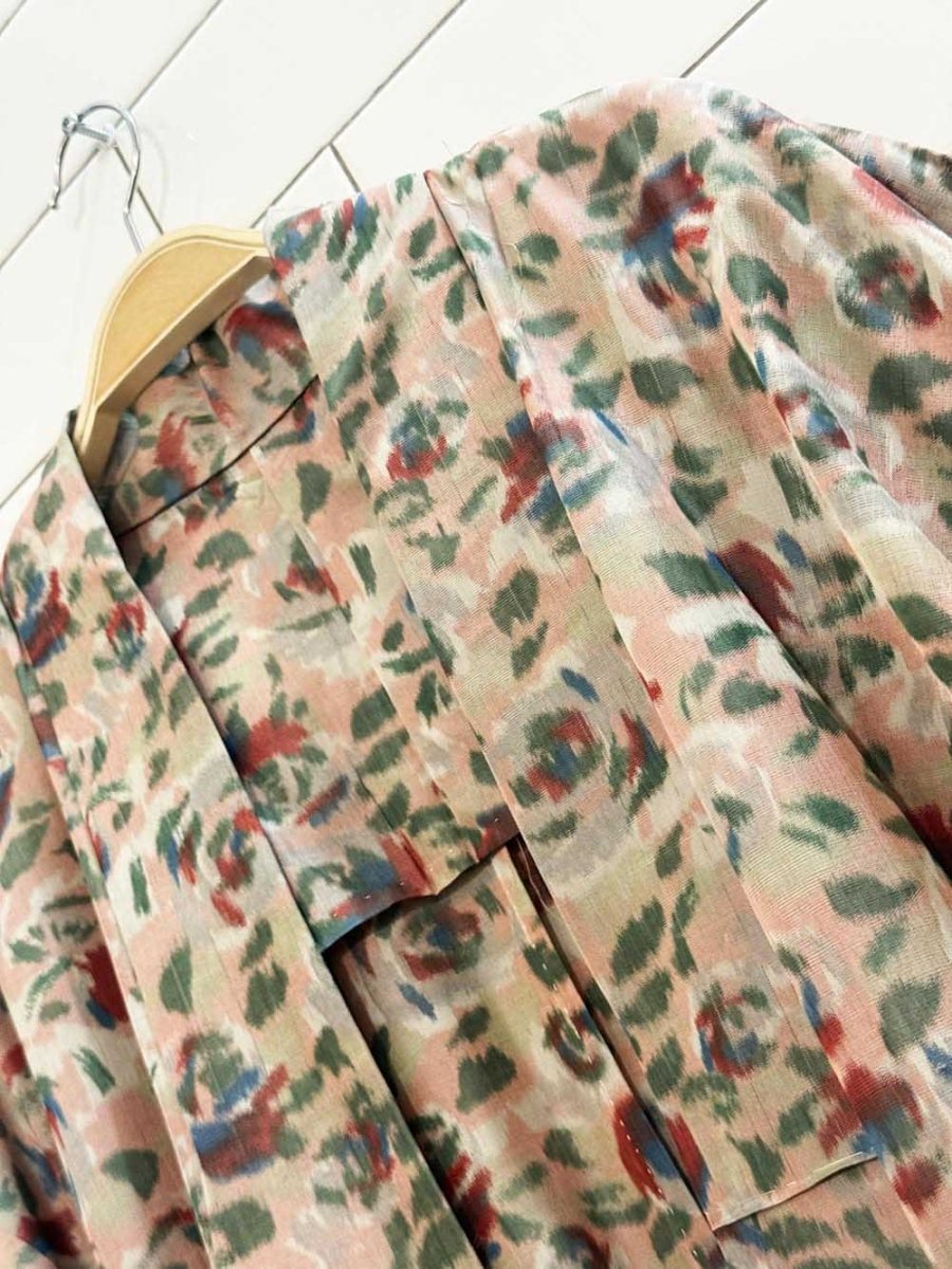 vintage japanese floral taffeta kimono - good market thrift store
