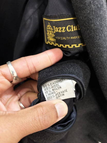 vintage jazz club wool - cashmere blend overcoat - good market thrift store