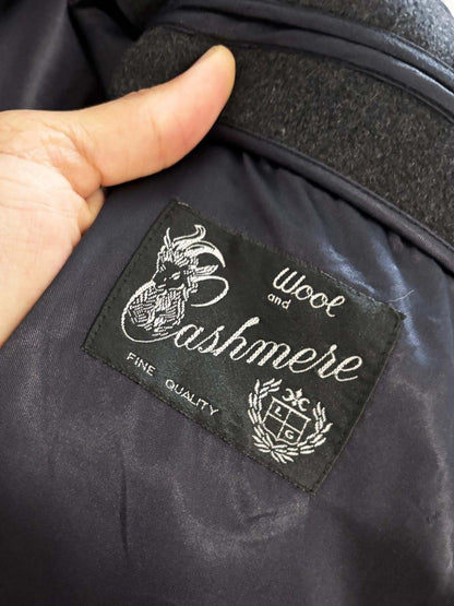 vintage jazz club wool - cashmere blend overcoat - good market thrift store