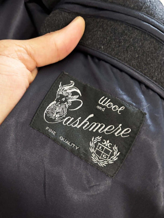 vintage jazz club wool - cashmere blend overcoat - good market thrift store