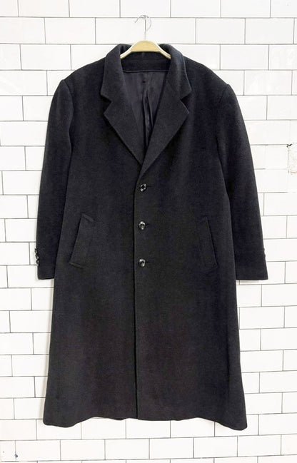 vintage jazz club wool - cashmere blend overcoat - good market thrift store