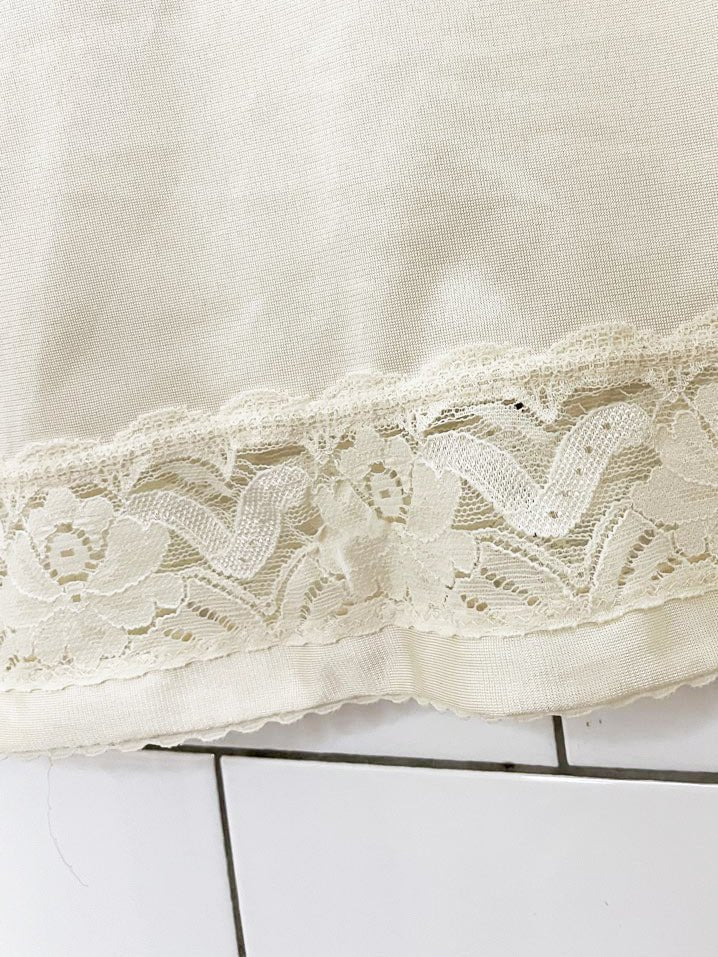 vintage jc penney lace trim sateen mini slip skirt - good market thrift store