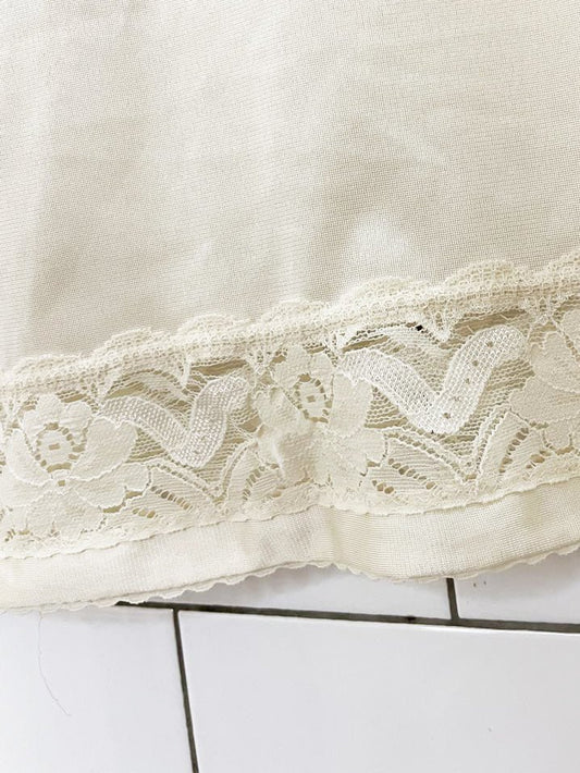 vintage jc penney lace trim sateen mini slip skirt - good market thrift store