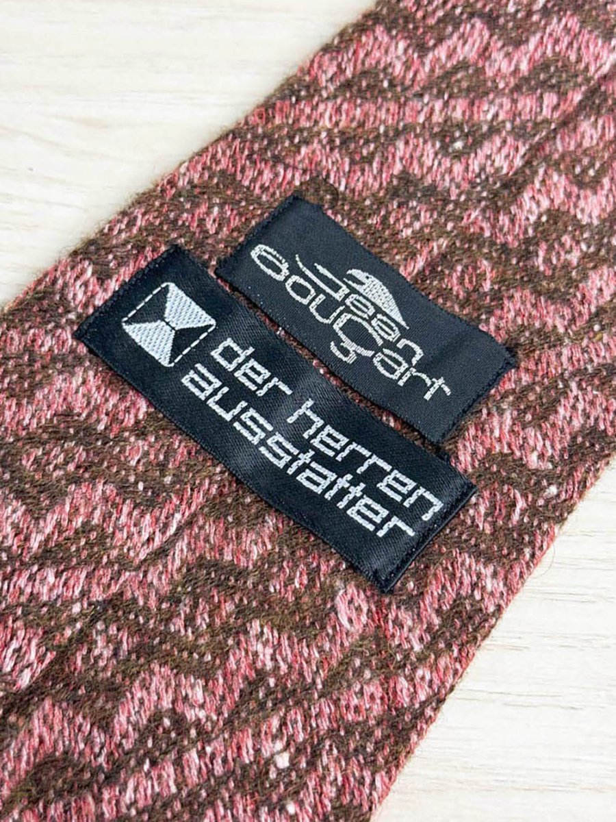 vintage jean boucart fringe edge knit tie | der herren ausstafter - good market thrift store