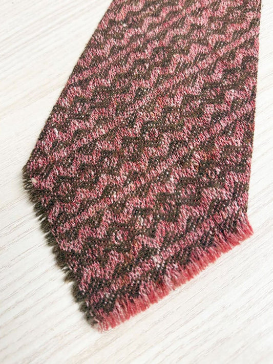 vintage jean boucart fringe edge knit tie | der herren ausstafter - good market thrift store