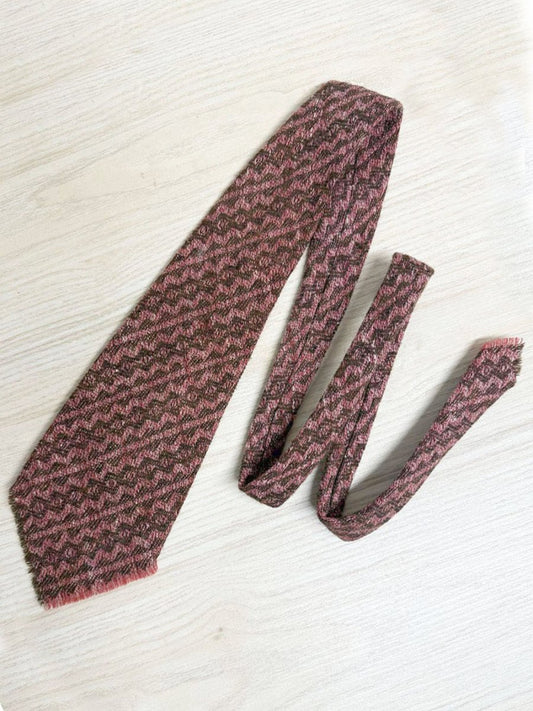 vintage jean boucart fringe edge knit tie | der herren ausstafter - good market thrift store