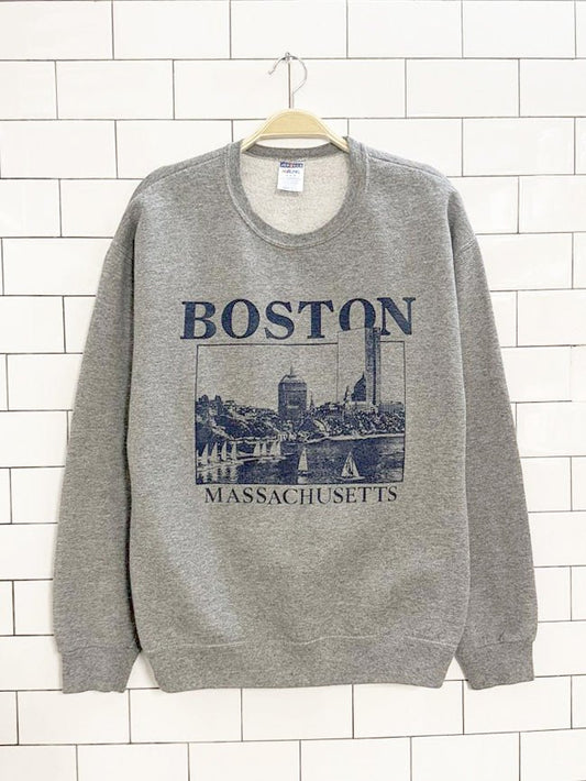 vintage jerzees boston massachusetts sweatshirt - good market thrift store