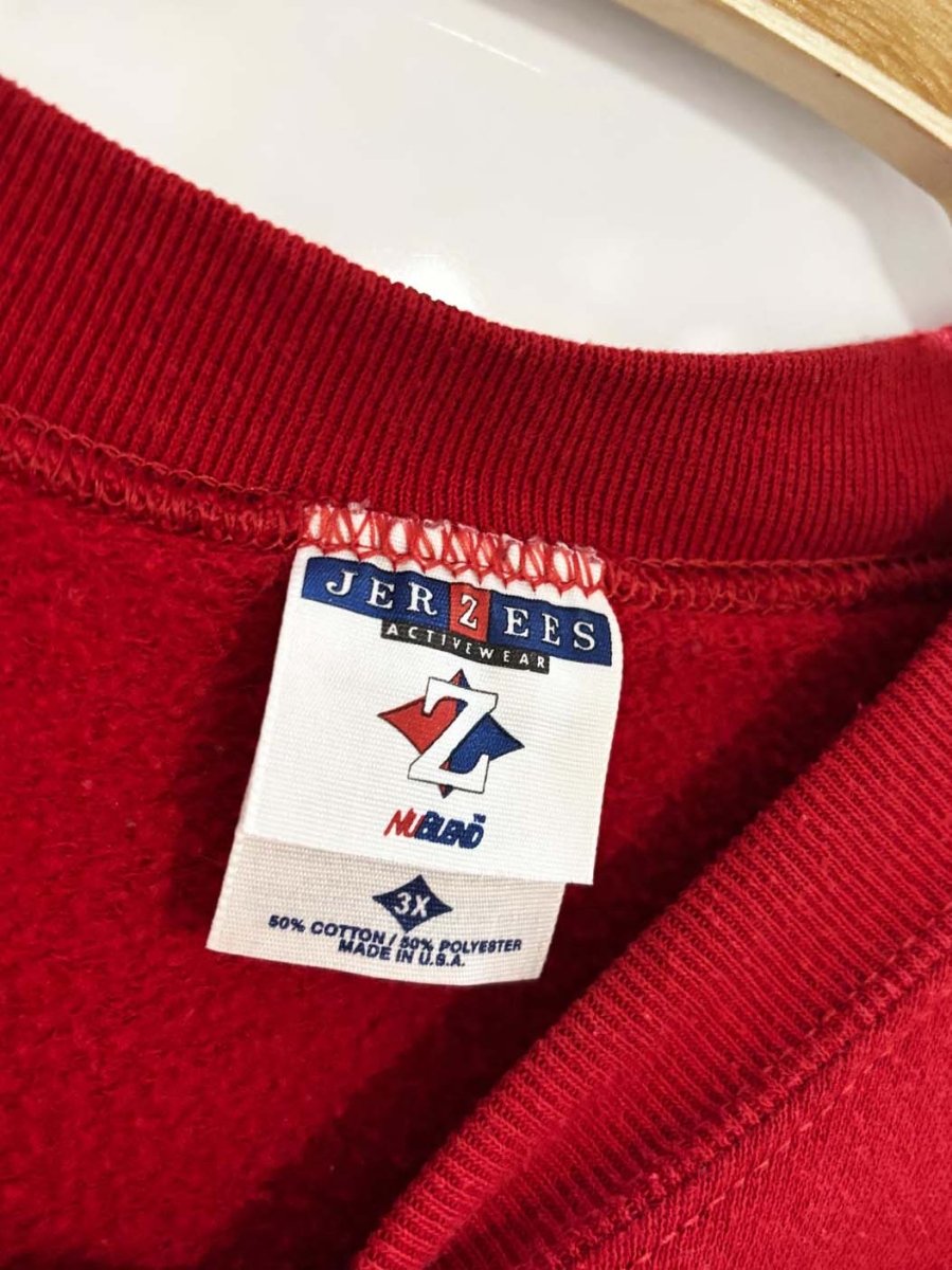 vintage jerzees embroidered teddy bear tic tac toe sweatshirt | made in USA - good market thrift store