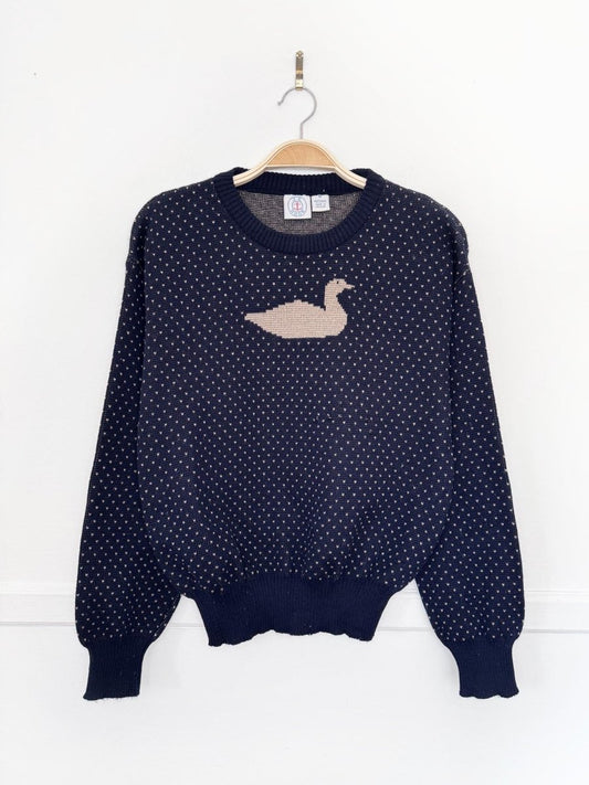 vintage JG hook 100% wool birdseye duck knit sweater - good market thrift store