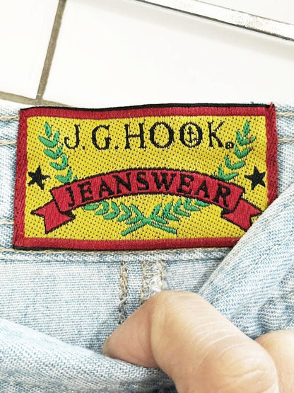 vintage jg hook denim full button a - line midi skirt - good market thrift store