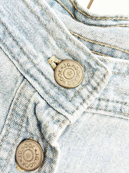 vintage jg hook denim full button a - line midi skirt - good market thrift store