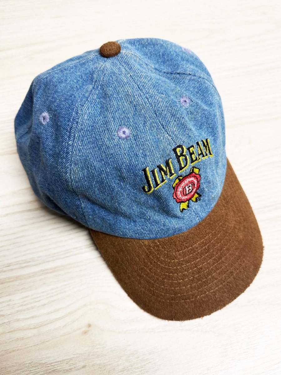 vintage jim beam suede - brim denim cap | morr's - good market thrift store