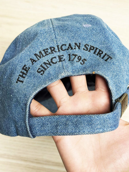 vintage jim beam suede - brim denim cap | morr's - good market thrift store