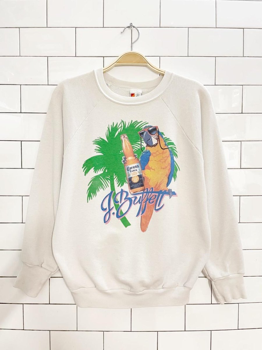 vintage jimmy buffet parrot graphic sweatshirt | made in USA | signal - good market thrift store