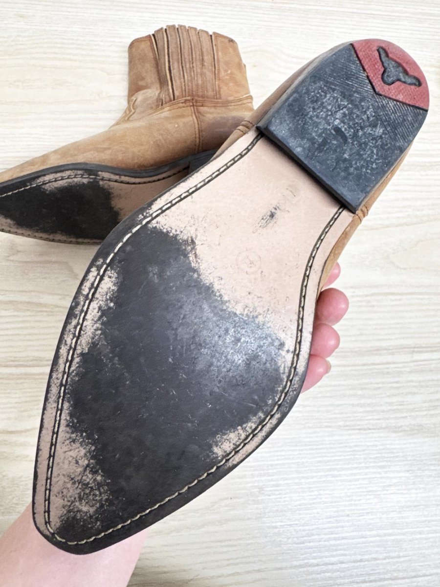 vintage joe sanchez leather short cowboy boots | made in Spain - good market thrift store