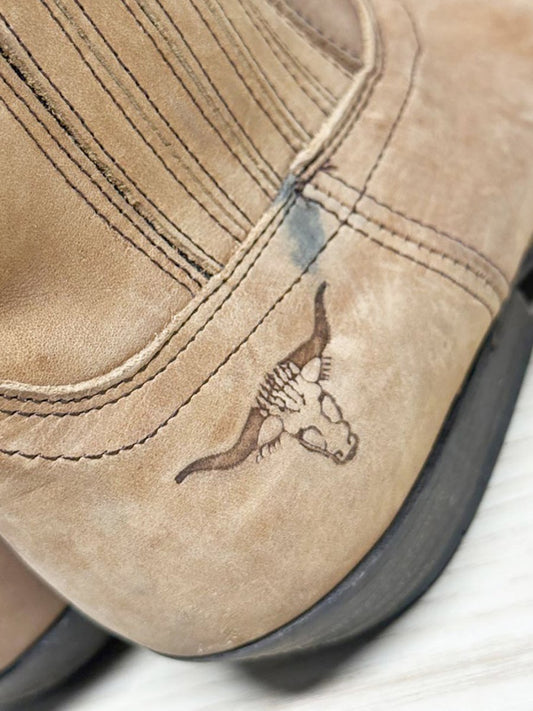 vintage joe sanchez leather short cowboy boots | made in Spain - good market thrift store