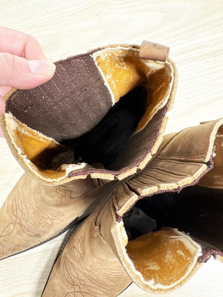 vintage joe sanchez leather short cowboy boots | made in Spain - good market thrift store