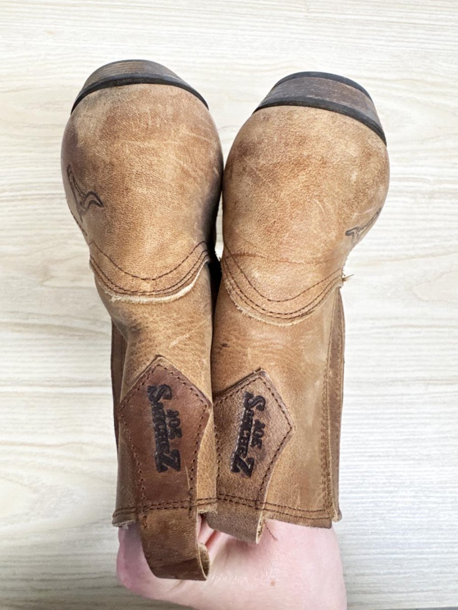 vintage joe sanchez leather short cowboy boots | made in Spain - good market thrift store