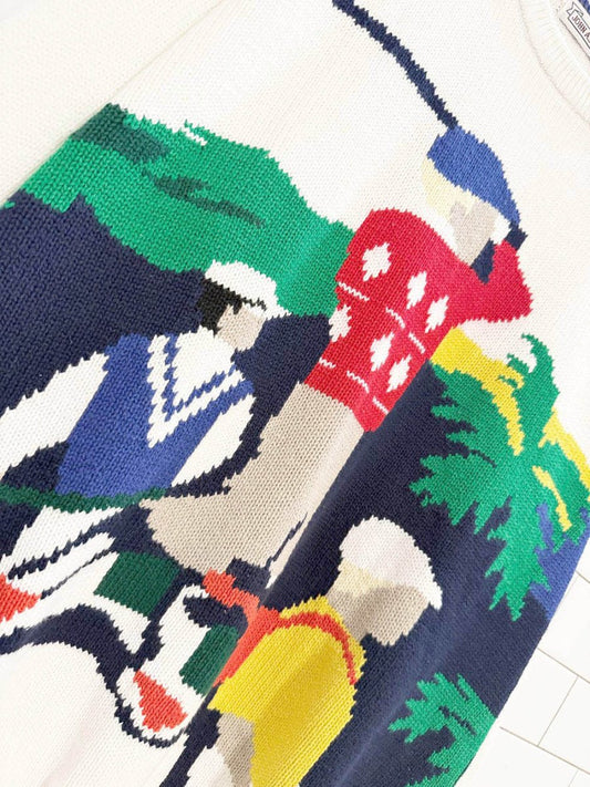 vintage john ashford golf knit sweater - good market thrift store