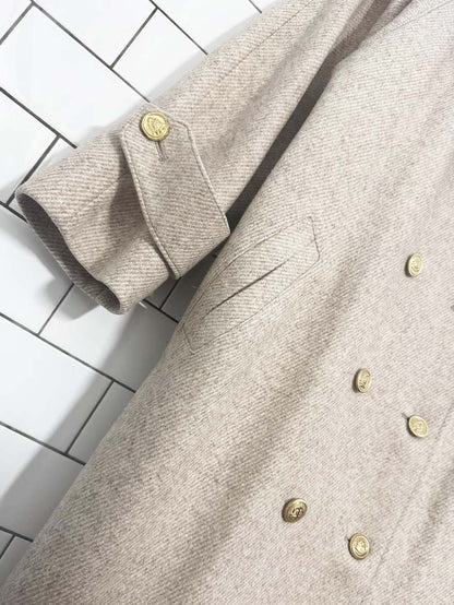 vintage john weitz wool - blend double breasted belted coat | union made in USA - good market thrift store