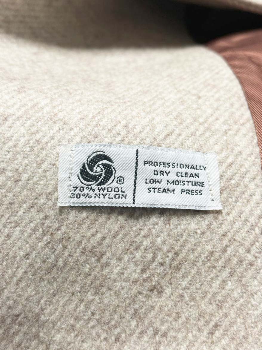 vintage john weitz wool - blend double breasted belted coat | union made in USA - good market thrift store