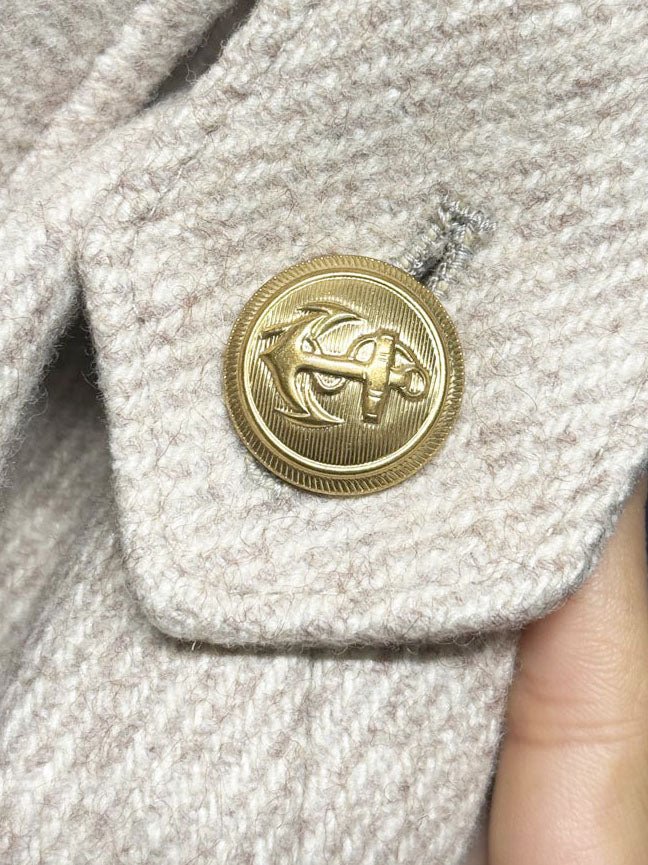 vintage john weitz wool - blend double breasted belted coat | union made in USA - good market thrift store