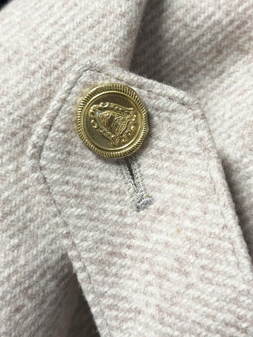 vintage john weitz wool - blend double breasted belted coat | union made in USA - good market thrift store