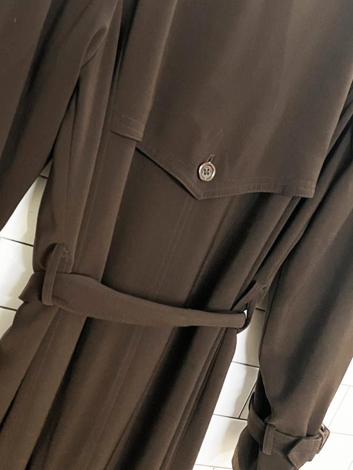 vintage jones new york belted cape back drapey trench coat - good market thrift store