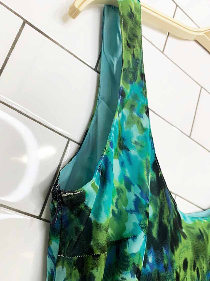 vintage jones new york floral tiered chiffon a-line maxi dress - good market thrift store