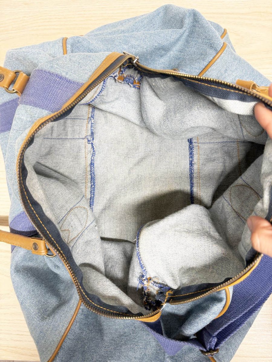 vintage jordache denim duffle weekender bag - good market thrift store