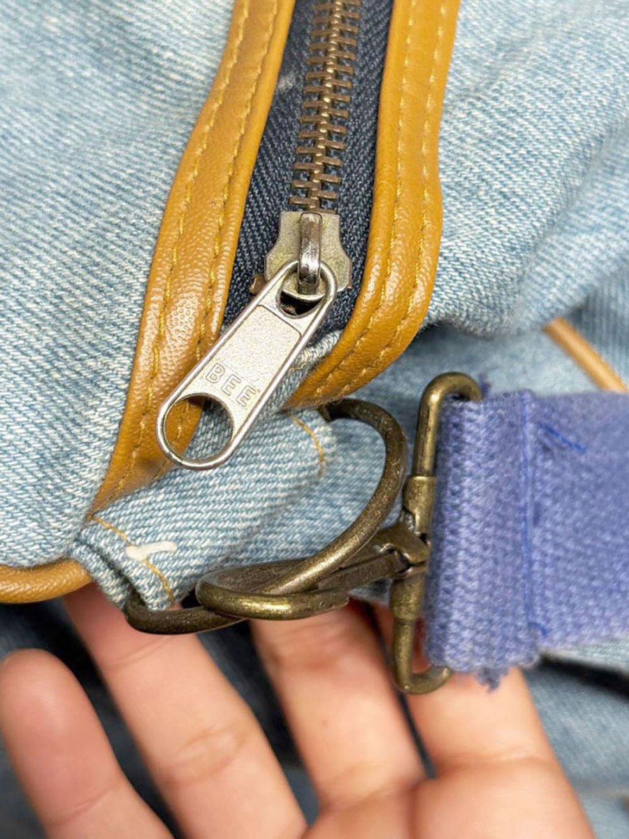 vintage jordache denim duffle weekender bag - good market thrift store