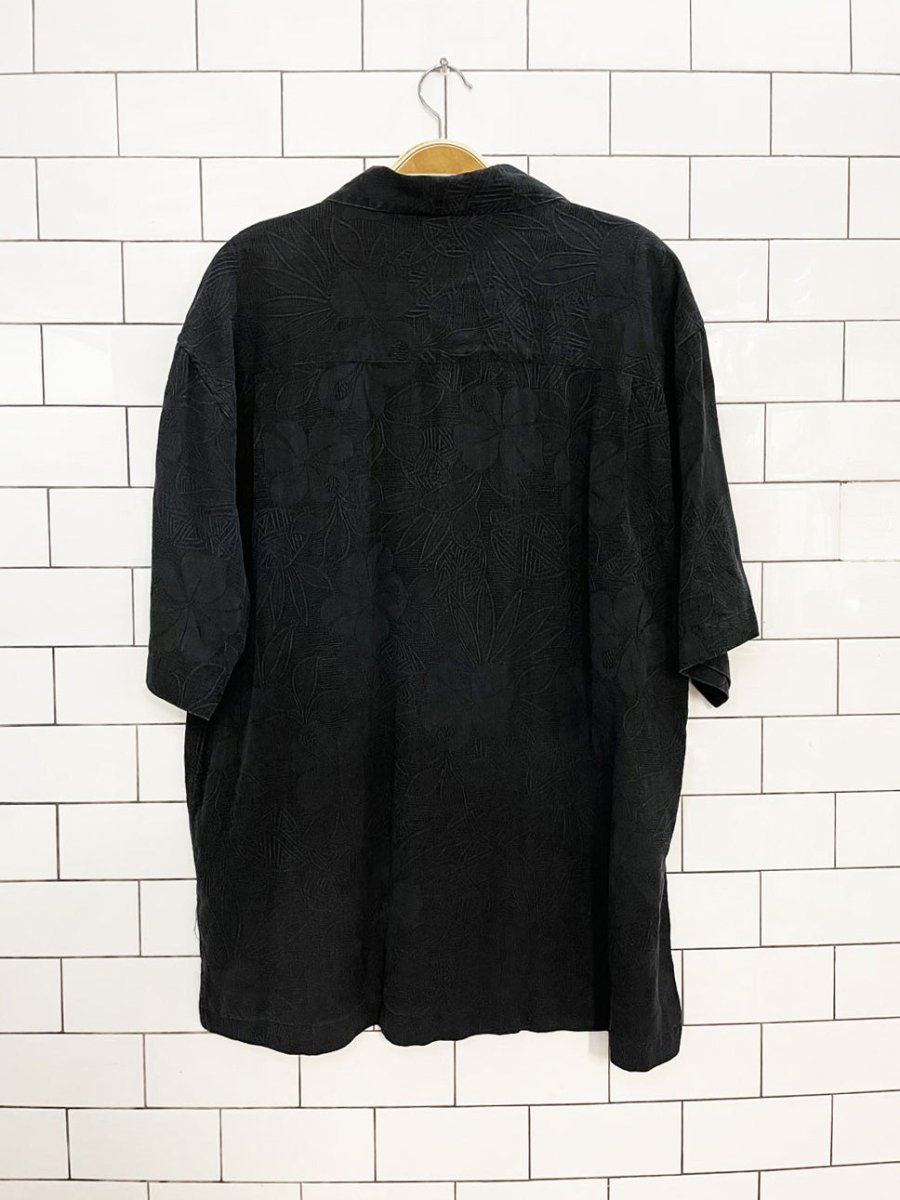 vintage joseph & feiss 100% silk full button resort shirt - good market thrift store